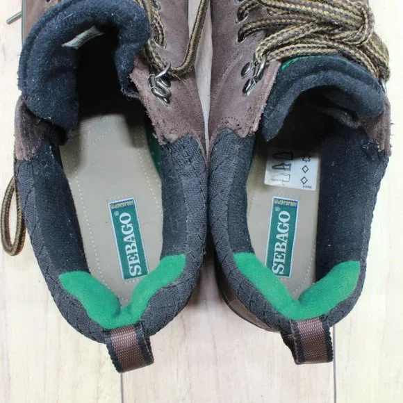 Sebago Brown Leather Waterproof Outdoor Work Hike Tie Boots Size 8.5 M - Picture 6 of 9